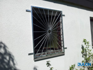 Fenstergitter Feuerverzinkt, Sonnenstrahlen Kreisfoermig, sternfoermig, EInbruchschutz